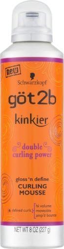 Schwarzkopf Got2b Kinkier Double Curling Power Curling Mousse by Henkel Corporation