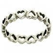 925 Solid Sterling Silver Endless Heart Ring Band Womens
