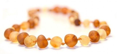 The Art of Cure Baltic Amber Teething Necklace for Baby (Raw Cognac/Lemon) - Anti-inflammatory