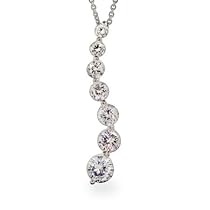 Sparkling Diamond CZ Journey Curve Pendant