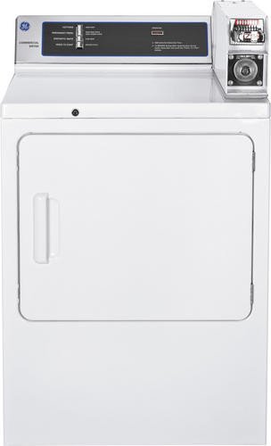 GE DCCB330EJWC 27 Coin Operated Commercial Electric Dryer 7.0 cu. ft. Capacity - Optional Coin Mechanism Sold Separately