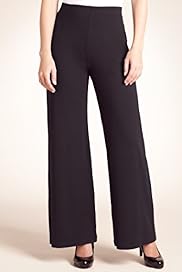 Petite Wide Leg Stretch Jersey Trousers