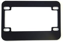 Motorcycle License Plate Frame (Blank Black Metal)