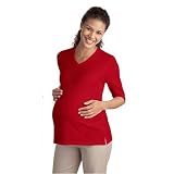 Port Authority Ladies Silk Touch Maternity 3/4-Sleeve V-Neck Shirt
