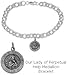 Silver Our Lady of Perpetual Help Religious Charm title=