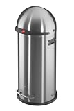 Hailo 0850-359 Gro&szlig;raum-Abfallbox KickVisier 50, Edelstahl Anti-Fingerprint