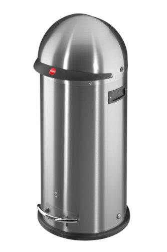 Hailo 0850-359 Gro&szlig;raum-Abfallbox KickVisier 50, Edelstahl Anti-Fingerprint