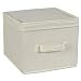 Household Essentials 110 Small Canvas Storage Box with Flap Lid