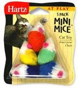 Hartz At Play 5 Pack Mini Mice Cat Toy