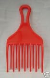 Large red afro detangling comb