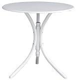 Premier Housewares - Table d'appoint ronde - Blanc - 59 x 60 x 60 cm (Import Grande Bretagne)