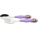 Zak! Designs Easy Grip Flatware, Children's Spoon and Fork with Sofia the First, BPA-free Plastic and Stainless Steel