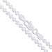 Sterling Silver Italian Ball Bead Chain 3mm 4mm 5mm 6mm 8mm 10mm 925 Italy New Dog Tag Necklace