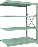 ＴＲＵＳＣＯ　Ｒ３型中量棚　１５００Ｘ９００ＸＨ１８００　４段　連結　5051860 R36594B