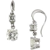 Brilliant! 14k White-gold Pair 1 7/8 CTTW Moissanite Earrings