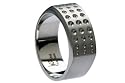 Men's Titanium Ring with Tapered Holes