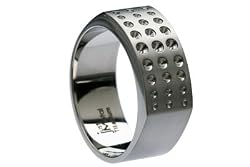 Men's Titanium Ring with Tapered Holes