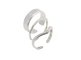 Sterling Silver Thick Hammered Toe Ring Set
