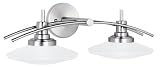22 Wide Contemporary Nickel Bathroom Light Fixture