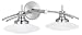 Structures Nickel 22" Wide Bathroom Light Fixture