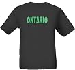 ONTARIO - GREEN LETTERING - State-series - Black T-shirt