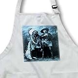 Sitting Bull and Buffalo Bill 1895 Cyan - Waist Apron With Pockets
