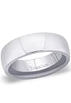 Mens Silver Titanium Ring