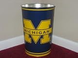 MICHIGAN WOLVERINES 15 Tall Tapered WASTEBASKET / GARBAGE CAN with Team Logo