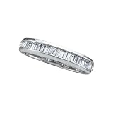 Beautiful White Gold Petite Real Baguette Diamond Band