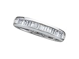 Beautiful Petite Real White Gold Baguette Diamond Band 1/2 ctw