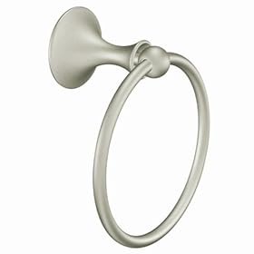  Moen DN7786BN Lounge Towel Ring, Brushed Nickel