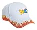 Bring On The Naked Process Servers Adult White Hat with Red Flames FIRE photo