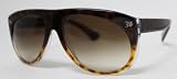 John Galliano Sunglass Tortoise Plastic Aviator Frame, Brown Gradient Lens JG0017 56F