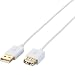 ELECOM USB2.0ケーブル for Apple A-Aメスタイプ  極細 0.5m ホワイト U2C-AP-EX05WH