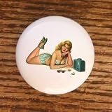 A MOORE ESQUIRE GIRLS PINUP GIRL #108 KNOBS