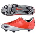 Nike Veloci V Soft Ground Football Boots - Orange/Abyss/Silver - Kids