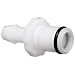 Value Plastics Natural Acetal Tube Fitting, Barbed Open Flow Coupling,  Tube ID, Buna-N O-Ring, Male