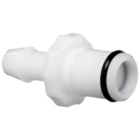 Value Plastic XQCM755-1006-B Quick Disconnect Tube Fittings XQC Series Male Open Flow Connector, 1/4" (6.4 mm) Tube ID Natural Acetal, Buna-N O-Ring (pack of  10)