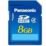 Panasonic 8 GB Hi Speed 15MB/s SDHC Class 4 Memory Card with Water/Shock/Ma ....