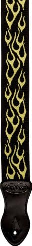 Onori USM-W2F-YLW Woven Nylon Flame Guitar Strap