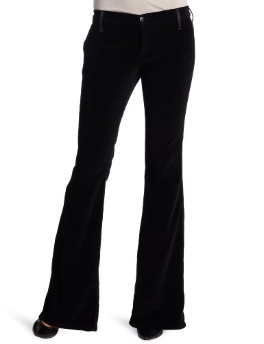 Joe's Jeans Women's Tuxedo Velvet Visionaire Flare Jean, Jet Black, 28