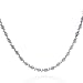 Sterling Silver Designer Polished & Woven Bead Necklace -18