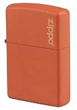Orange Matte, Zippo Logo