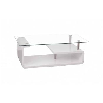 Table basse en verre HABBY L.120 x P.65 x H.42 cm