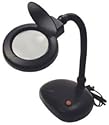 5X BLACK POWER MAGNIFY DESK LAMP FLEXIBLE ARM w/GLASS LENS WHITE LIGHT