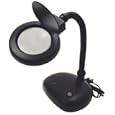 (SE) 5X BLACK POWER MAGNIFY DESK LAMP FLEXIBLE ARM w/GLASS LENS WHITE LIGHT