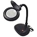 SE Table Magnifier Lamp - 5X - Fluorescent Light (Black)
