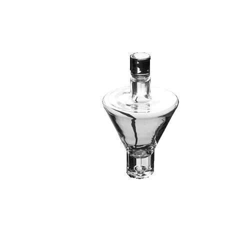 Global Views High Shoulder Clear Glass Decanter, Art Deco Styling 10-Inch Tall