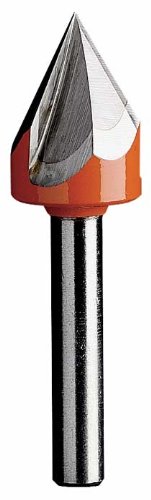 CMT 858.001.11 Laser Point Router Bit 1/4-Inch Shank, 1/2-Inch Cutting Diameter, 7/16-Inch Cutting Length, 60 Degree Cutting Angle