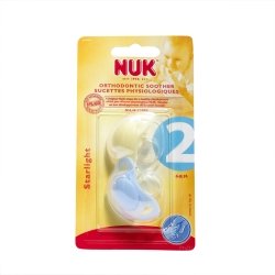 Nuk Silicone Soother Starlight Size 2 - 6-18 months Twin Pack